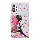 For Samsung Galaxy A13 4G Colored Drawing Pattern Flip Leather Case(Dancing Girl)