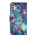 For Samsung Galaxy A13 4G Colored Drawing Pattern Flip Leather Case(Star Mandala)