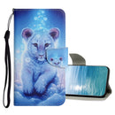 For Samsung Galaxy A13 4G Colored Drawing Pattern Flip Leather Case(Little Leopard)