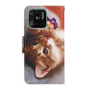For Xiaomi Redmi 10C Colored Drawing Pattern Flip Leather Case(Butterfly Cat)