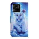 For Xiaomi Redmi 10C Colored Drawing Pattern Flip Leather Case(Little Leopard)