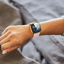 For Fitbit Versa 3 / Fitbit Sense Electroplated PC +Tempered Glass Watch Case(Gold)