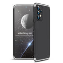 For Samsung Galaxy A13 4G GKK Three Stage Splicing Full Coverage PC Phone Case(Black Silver)