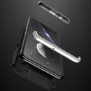 For Samsung Galaxy A13 4G GKK Three Stage Splicing Full Coverage PC Phone Case(Black Silver)