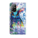 For OPPO A94 5G / A95 5G 3D Painting Pattern Flip Leather Phone Case(Watercolor Owl)