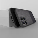 For Honor X8 Shockproof Splicing PU + Cloth Phone Case(Black)