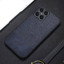 For Honor X8 Shockproof Splicing PU + Cloth Phone Case(Blue)