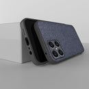 For Honor X8 Shockproof Splicing PU + Cloth Phone Case(Blue)