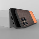 For Honor X8 Shockproof Splicing PU + Cloth Phone Case(Brown)