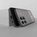 For Honor X8 Shockproof Splicing PU + Cloth Phone Case(Grey)