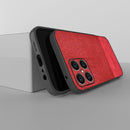 For Honor X8 Shockproof Splicing PU + Cloth Phone Case(Red)