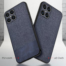 For Honor X8 Shockproof Splicing PU + Cloth Phone Case(Blue)