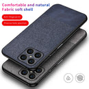 For Honor X8 Shockproof Splicing PU + Cloth Phone Case(Black)