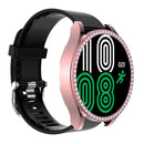 For Samsung Galaxy Watch4 40mm Single Row Diamond Hollowed PC Watch Case(Pink)