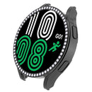 For Samsung Galaxy Watch4 40mm Single Row Diamond Hollowed PC Watch Case(Black)
