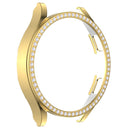 For Samsung Galaxy Watch4 40mm Single Row Diamond Hollowed PC Watch Case(Gold)