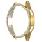 For Samsung Galaxy Watch4 40mm Single Row Diamond Hollowed PC Watch Case(Gold)