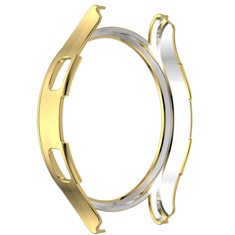 For Samsung Galaxy Watch4 40mm Single Row Diamond Hollowed PC Watch Case(Gold)