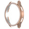 For Samsung Galaxy Watch4 40mm Single Row Diamond Hollowed PC Watch Case(Rose Gold)