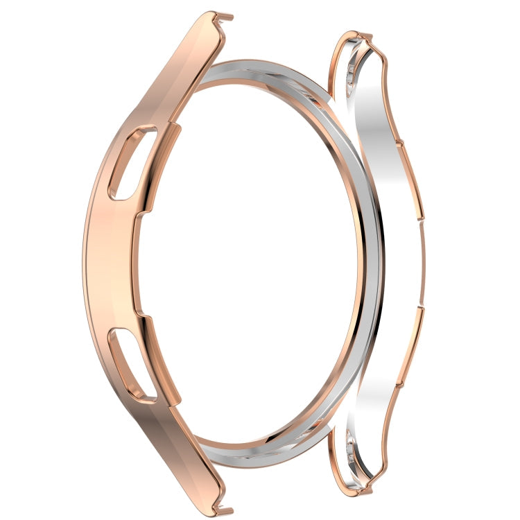 For Samsung Galaxy Watch4 40mm Single Row Diamond Hollowed PC Watch Case(Rose Gold)