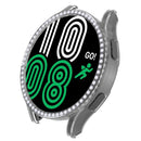 For Samsung Galaxy Watch4 40mm Single Row Diamond Hollowed PC Watch Case(Transparent)