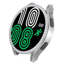 For Samsung Galaxy Watch4 40mm Single Row Diamond Hollowed PC Watch Case(Silver)
