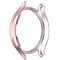 For Samsung Galaxy Watch4 44mm Single Row Diamond Hollowed PC Watch Case(Pink)