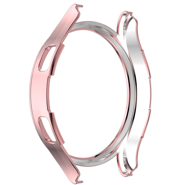For Samsung Galaxy Watch4 44mm Single Row Diamond Hollowed PC Watch Case(Pink)