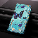 For Samsung Galaxy A13 4G Colored Drawing Pattern Plain Weave Leather Phone Case(Heart Butterfly)