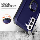 For Samsung Galaxy S22+ 5G 3 in 1 Ring Holder PC + TPU Phone Case(Navy Blue)