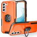 For Samsung Galaxy S22+ 5G 3 in 1 Ring Holder PC + TPU Phone Case(Orange)