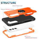 For Samsung Galaxy S22+ 5G 3 in 1 Ring Holder PC + TPU Phone Case(Orange)