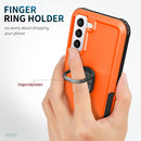 For Samsung Galaxy S22+ 5G 3 in 1 Ring Holder PC + TPU Phone Case(Orange)