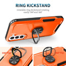 For Samsung Galaxy S22+ 5G 3 in 1 Ring Holder PC + TPU Phone Case(Orange)