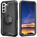For Samsung Galaxy S22+ 5G 3 in 1 Ring Holder PC + TPU Phone Case(Black)