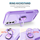 For Samsung Galaxy S22+ 5G 3 in 1 Ring Holder PC + TPU Phone Case(Purple)