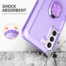 For Samsung Galaxy S22+ 5G 3 in 1 Ring Holder PC + TPU Phone Case(Purple)