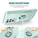For Samsung Galaxy S22 Ultra 5G 3 in 1 Ring Holder PC + TPU Phone Case(Mint Green)