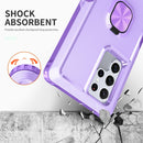 For Samsung Galaxy S22 Ultra 5G 3 in 1 Ring Holder PC + TPU Phone Case(Purple)