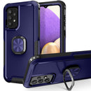 For Samsung Galaxy A73 5G 3 in 1 Ring Holder PC + TPU Phone Case(Navy Blue)
