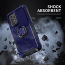 For Samsung Galaxy A73 5G 3 in 1 Ring Holder PC + TPU Phone Case(Navy Blue)