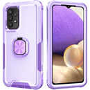 For Samsung Galaxy A73 5G 3 in 1 Ring Holder PC + TPU Phone Case(Purple)