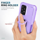 For Samsung Galaxy A73 5G 3 in 1 Ring Holder PC + TPU Phone Case(Purple)