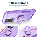 For Samsung Galaxy A73 5G 3 in 1 Ring Holder PC + TPU Phone Case(Purple)