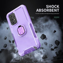 For Samsung Galaxy A73 5G 3 in 1 Ring Holder PC + TPU Phone Case(Purple)