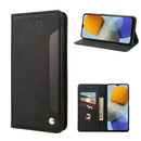 For Samsung Galaxy M23 5G Skin Feel Splicing Leather Phone Case(Black)