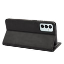 For Samsung Galaxy M23 5G Skin Feel Splicing Leather Phone Case(Black)