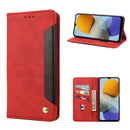 For Samsung Galaxy M23 5G Skin Feel Splicing Leather Phone Case(Red)