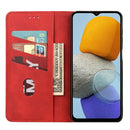 For Samsung Galaxy M23 5G Skin Feel Splicing Leather Phone Case(Red)