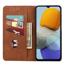 For Samsung Galaxy M23 5G Skin Feel Splicing Leather Phone Case(Brown)